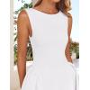 imageZESICA Womens Sexy Backless Cocktail Mini Dress Sleeveless Boat Neck Swing A Line Wedding Club Party Tank DressesWhite