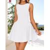 imageZESICA Womens Sexy Backless Cocktail Mini Dress Sleeveless Boat Neck Swing A Line Wedding Club Party Tank DressesWhite