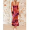 imageZESICA Womens Summer Floral Spaghetti Straps Maxi Dress 2025 Sleeveless Square Neck Bodycon Beach Boho Long DressesPurple