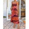 imageZESICA Womens Summer Floral Spaghetti Straps Maxi Dress 2025 Sleeveless Square Neck Bodycon Beach Boho Long DressesPurple