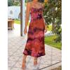 imageZESICA Womens Summer Floral Spaghetti Straps Maxi Dress 2025 Sleeveless Square Neck Bodycon Beach Boho Long DressesPurple