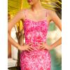 imageZESICA Womens Summer Floral Spaghetti Straps Maxi Dress 2025 Sleeveless Square Neck Bodycon Beach Boho Long DressesRose