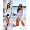 imageZESICA Womens 2025 Summer Crochet Hollow Out Long Sleeve Beach Bikini Swimsuit Mesh Cover Up Tunic TopApricot