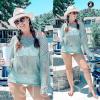 imageZESICA Womens 2025 Summer Crochet Hollow Out Long Sleeve Beach Bikini Swimsuit Mesh Cover Up Tunic TopMint