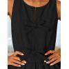 imageZESICA Womens Summer Sleeveless Tank Tops Crewneck Tie Front Loose Flowy Ruffle Peplum Babydoll BlousesBlack