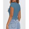 imageZESICA Womens 2025 Summer Short Sleeve Crop Tops Crewneck Graphic Baby Tees Y2K Slim Fit Basic ShirtsBlue