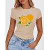 imageZESICA Womens 2025 Summer Short Sleeve Crop Tops Crewneck Graphic Baby Tees Y2K Slim Fit Basic ShirtsLightkhaki
