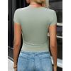 imageZESICA Womens 2025 Summer Short Sleeve Crop Tops Crewneck Graphic Baby Tees Y2K Slim Fit Basic ShirtsSage