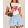 imageZESICA Womens 2025 Summer Short Sleeve Crop Tops Crewneck Graphic Baby Tees Y2K Slim Fit Basic ShirtsWhite