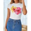 imageZESICA Womens 2025 Summer Short Sleeve Crop Tops Crewneck Graphic Baby Tees Y2K Slim Fit Basic ShirtsWhite