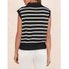 imageZESICA Womens Summer Sweaters Vest 2025 V Neck Cap Sleeve Sleeveless Ribbed Knit Spring Tank TopsBlack