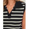imageZESICA Womens Summer Sweaters Vest 2025 V Neck Cap Sleeve Sleeveless Ribbed Knit Spring Tank TopsBlack