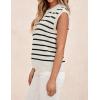 imageZESICA Womens Summer Sweaters Vest 2025 V Neck Cap Sleeve Sleeveless Ribbed Knit Spring Tank TopsWhite