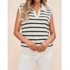 imageZESICA Womens Summer Sweaters Vest 2025 V Neck Cap Sleeve Sleeveless Ribbed Knit Spring Tank TopsWhite