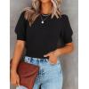 imageZESICA Womens Summer Crop Tops Casual Short Sleeve Crew Neck Ribbed Knit Loose Sweaters 2025 Trendy Shirts OutfitsBlack