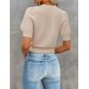 imageZESICA Womens Summer Crop Tops Casual Short Sleeve Crew Neck Ribbed Knit Loose Sweaters 2025 Trendy Shirts OutfitsSandy