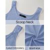 imageZESICA Womens Summer Eyelet Tank Tops Loose Trendy Scoop Neck Sleeveless Flowy Beach Vacation ShirtsBlue