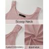 imageZESICA Womens Summer Eyelet Tank Tops Loose Trendy Scoop Neck Sleeveless Flowy Beach Vacation ShirtsDarkpink