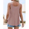 imageZESICA Womens Summer Eyelet Tank Tops Loose Trendy Scoop Neck Sleeveless Flowy Beach Vacation ShirtsDarkpink