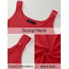 imageZESICA Womens Summer Eyelet Tank Tops Loose Trendy Scoop Neck Sleeveless Flowy Beach Vacation ShirtsRed