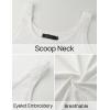 imageZESICA Womens Summer Eyelet Tank Tops Loose Trendy Scoop Neck Sleeveless Flowy Beach Vacation ShirtsWhite