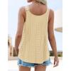 imageZESICA Womens Summer Eyelet Tank Tops Loose Trendy Scoop Neck Sleeveless Flowy Beach Vacation ShirtsYellow