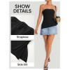 imageZESICA Womens Tube Top 2025 Summer Going Out Strapless Backless Ruched Trendy Tops Asymmetrical Bandeau Cute OutfitsBlack
