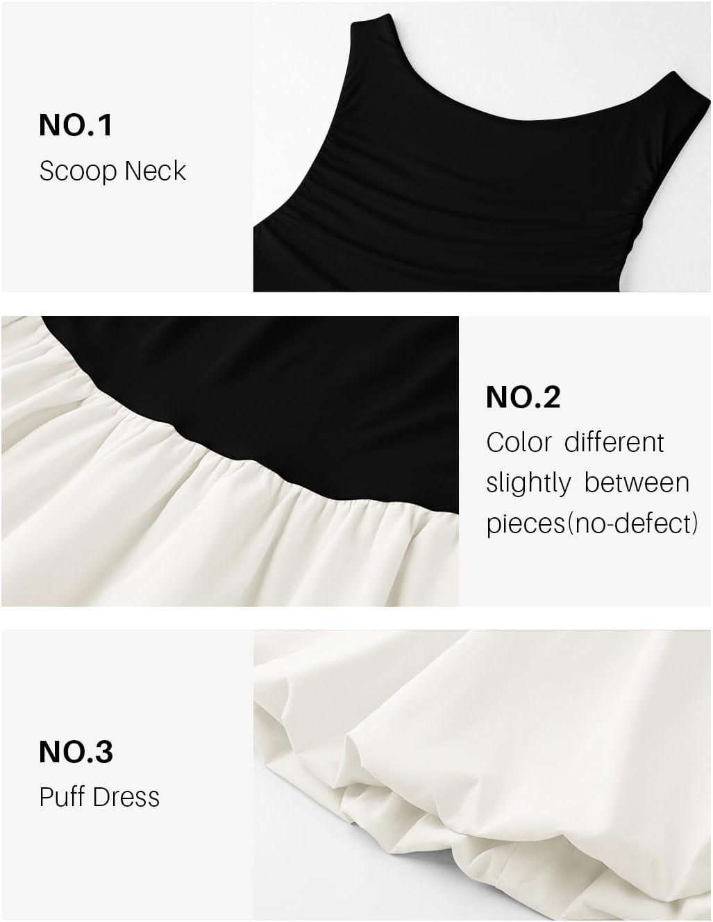 imageZESICA Womens 2025 Summer Boho Sleeveless Ruched Mini Dresses Scoop Neck Bubble A Line Short Tank SundressDim
