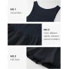 imageZESICA Womens 2025 Summer Boho Sleeveless Ruched Mini Dresses Scoop Neck Bubble A Line Short Tank SundressNavy