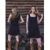 imageZESICA Womens 2025 Summer Sleeveless Tank Mini Dresses Square Neck A Line Flare Party Short DressBlack