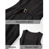 imageZESICA Womens 2025 Summer Sleeveless Tank Mini Dresses Square Neck A Line Flare Party Short DressBlack