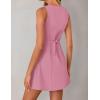imageZESICA Womens 2025 Summer Sleeveless Tank Mini Dresses Square Neck A Line Flare Party Short DressPink