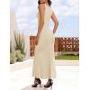 imageZESICA Womens Sleeveless Formal Maxi Dresses 2025 Summer Square Neck High Split Cocktail Party Bodycon Long DressApricot
