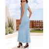 imageZESICA Womens Sleeveless Formal Maxi Dresses 2025 Summer Square Neck High Split Cocktail Party Bodycon Long DressBlue
