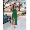 imageZESICA Womens Sleeveless Formal Maxi Dresses 2025 Summer Square Neck High Split Cocktail Party Bodycon Long DressGreen