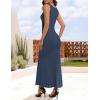imageZESICA Womens Sleeveless Formal Maxi Dresses 2025 Summer Square Neck High Split Cocktail Party Bodycon Long DressNavy