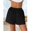 imageZESICA Womens 2025 Summer 2 Piece Lounge Set Short Sleeve Graphic Print Tops and Shorts Outfits with PocketsWhite