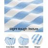 imageZESICA Womens Summer Two Piece Outfits Crop Tank Tops and Wide Leg Pants Striped Lounge Beach Travel SetsBlue