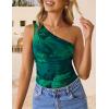 imageZESICA Womens Going Out Tank Top Summer Floral Off Shoulder Slim Fit Y2K Crop Tops Beach Vacation OutfitsGreen
