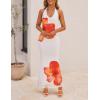 imageZESICA Womens 2025 Summer Bodycon Maxi Dress Sleeveless Halter Neck Floral Print Backless Wedding Guest Party Long DressesOrange