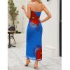 imageZESICA Womens Boho Floral Strapless Maxi Dress 2025 Summer Off Shoulder Bodycon Beach Party Long DressesBlue