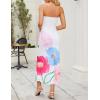 imageZESICA Womens Boho Floral Strapless Maxi Dress 2025 Summer Off Shoulder Bodycon Beach Party Long DressesSky