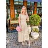 imageZESICA Womens Summer Short Sleeve Maxi Dress 2025 Casual Crewneck Pleated A Line Flowy Long Dresses with PocketsSandy