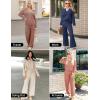 imageZESICA Womens Two Piece Sweater Lounge Sets Fall Winter Oversized Knit Pullover Wide Leg Pants OutfitsDustyblue