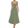 imageZESICA Womens 2025 Summer Sleeveless Square Neck Sundress Casual Long Flowy A Line Beach Vacation Maxi DressesGreen