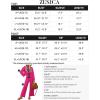 imageZESICA Womens 2 Piece Outfits Set 2024 Casual Long Sleeve Knit Pullover Top and Wide Leg Pants Sweatsuit Lounge SetsRose