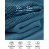 imageZESICA Womens 2 Piece Outfits Sweater Set Long Sleeve Mock Neck Knit Pullover Top High Waist Pant Tracksuit Lounge SetsBlue