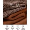 imageZESICA Womens 2 Piece Outfits Sweater Set Long Sleeve Mock Neck Knit Pullover Top High Waist Pant Tracksuit Lounge SetsCaramel