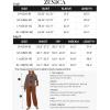 imageZESICA Womens 2 Piece Outfits Sweater Set Long Sleeve Mock Neck Knit Pullover Top High Waist Pant Tracksuit Lounge SetsCaramel