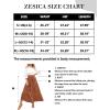 imageZESICA Womens 2024 Summer Bohemian Floral Printed Elastic Waist A Line Maxi Skirt with PocketsBrown